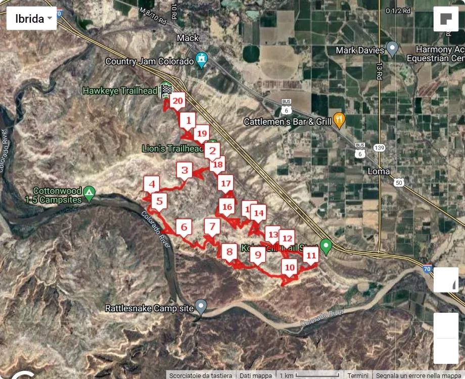 Desert R.A.T.S. Trail Running Festival, mappa percorso gara 20 km
