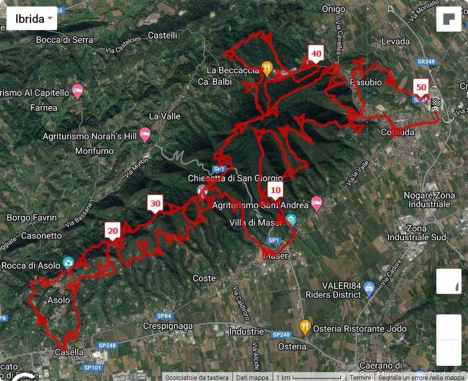 Duerocche Trail 2024, mappa percorso gara 50.7 km
