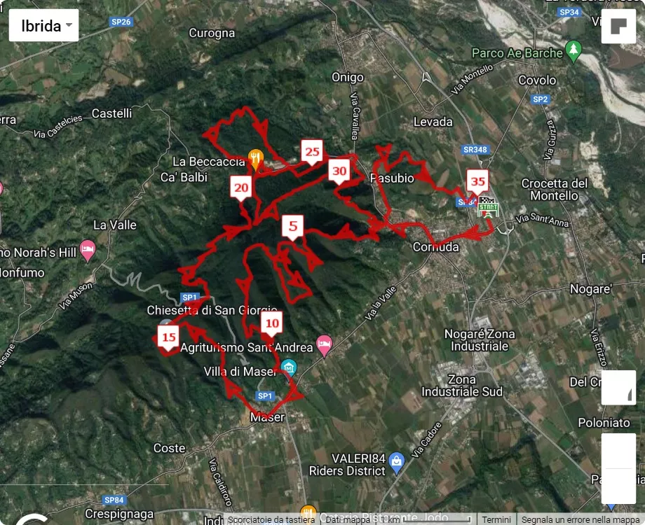 Duerocche Trail 2024, mappa percorso gara 35 km