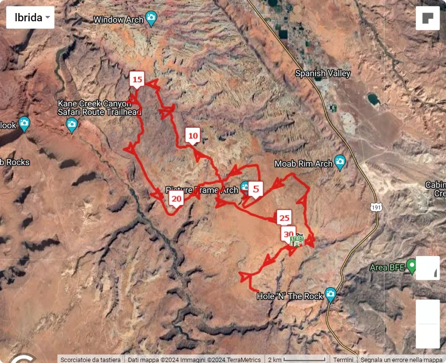 Thelma and Louise Marathon and Half, 50 km race course map