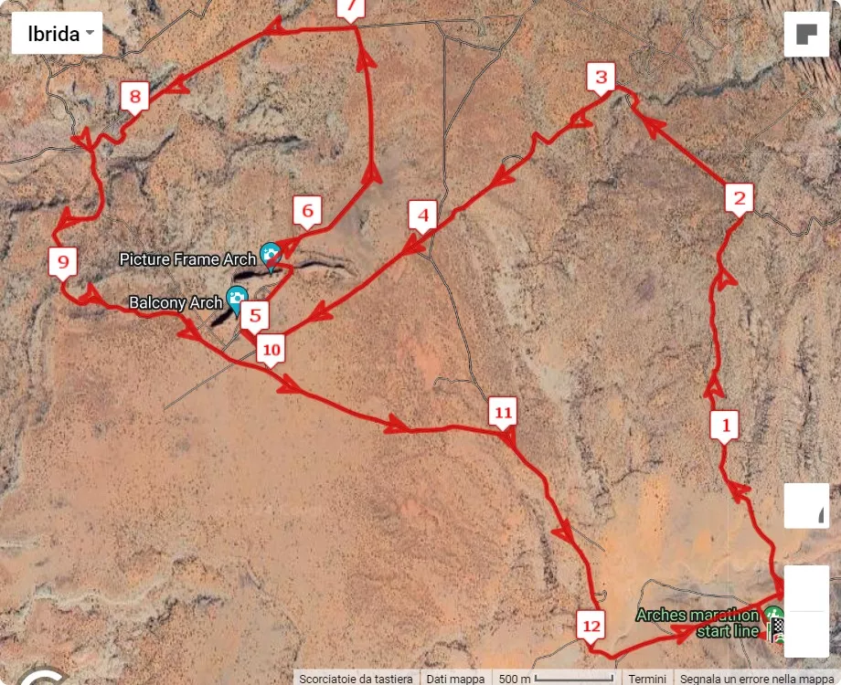 Thelma and Louise Marathon and Half, 21.0975 km race course map