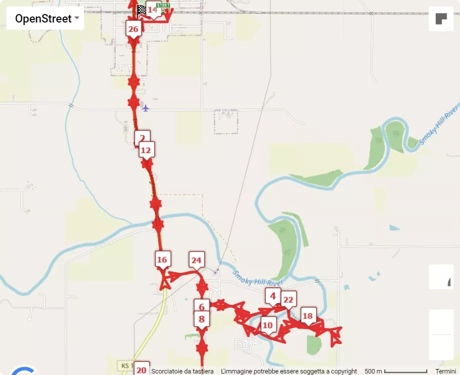 Eisenhower Marathon 2024, 42.195 km race course map