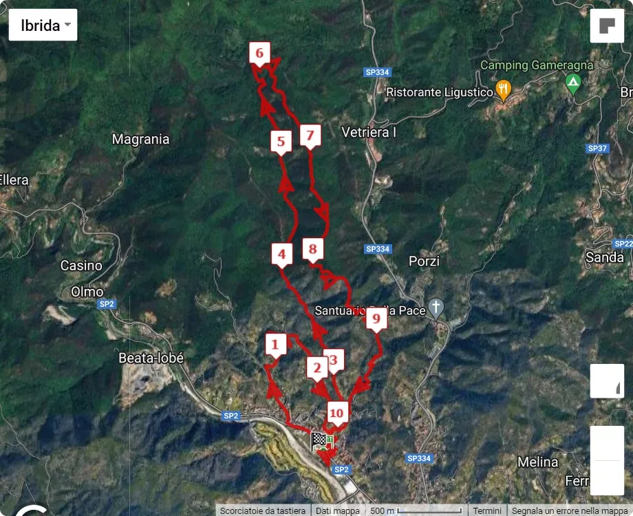 5° Luceto Trail Classic, mappa percorso gara 11 km