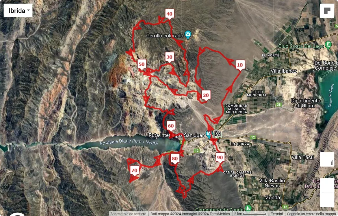 mappa percorso di gara Desafio Punta Negra Trail