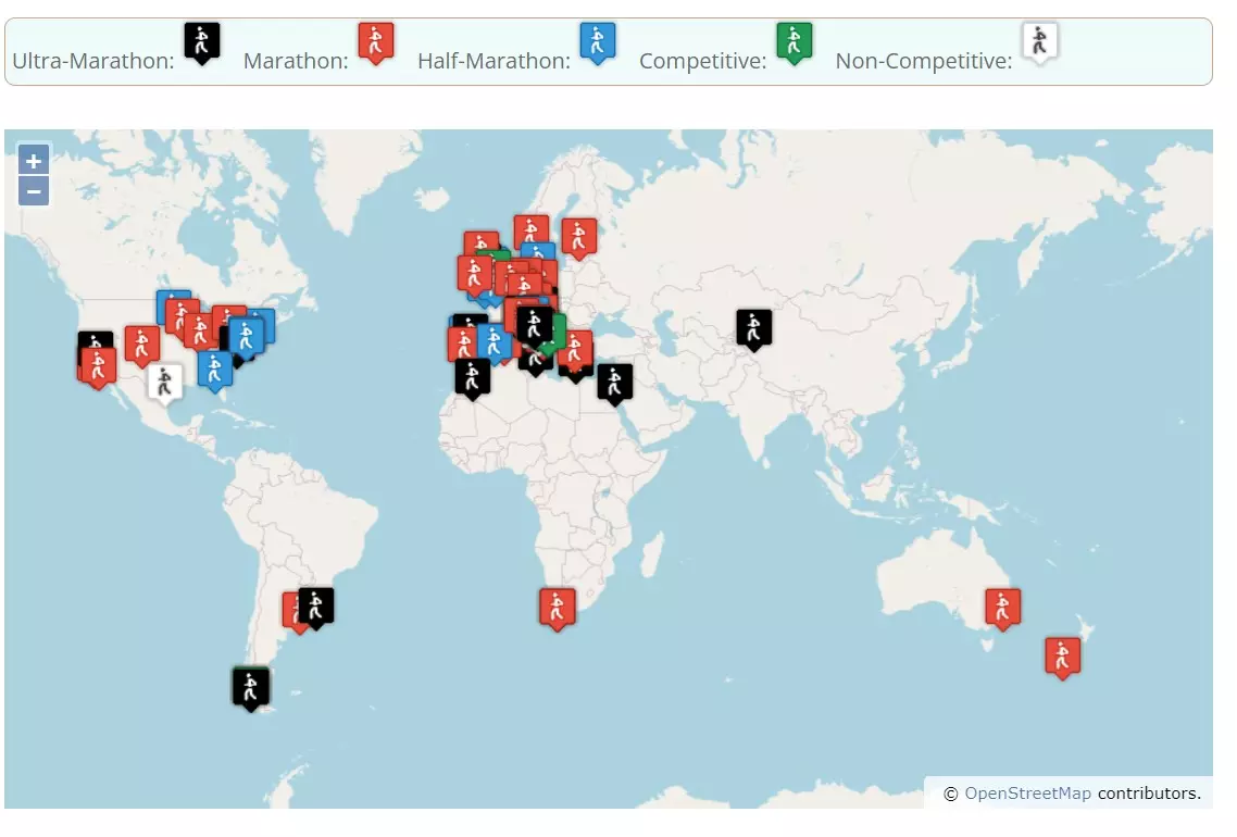 Calendario gare podistiche in Campania. Percorsi di gara.