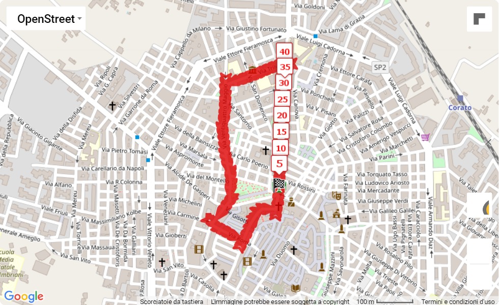 6 ore Coratina race course map 6 ore Coratina