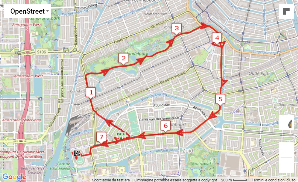 race course map TCS Amsterdam Marathon 2021