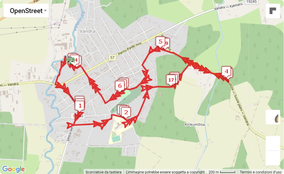 Mispo Winter Marathon 2021, 21.0975 km race course map Mispo Winter Marathon 2021