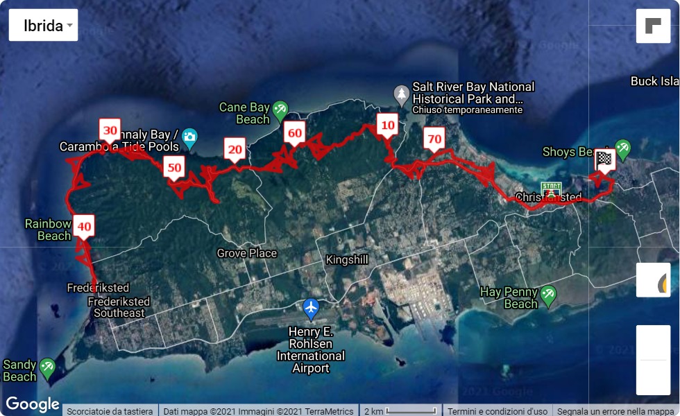 mappa percorso di gara St. Croix Scenic 50 2022