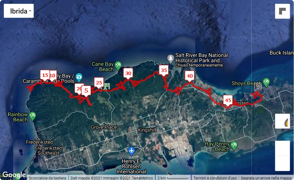 mappa percorso di gara St. Croix Scenic 50 2022