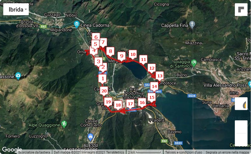 Mezza Due Laghi 2022 race course map 1 Mezza Due Laghi 2022