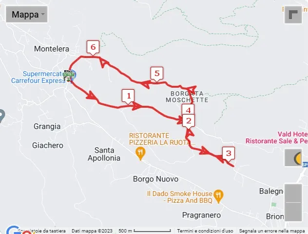 mappa percorso di gara La Cursa d la Val