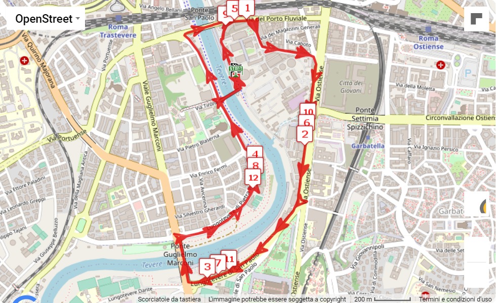 mappa percorso di gara Cardio Race 2022