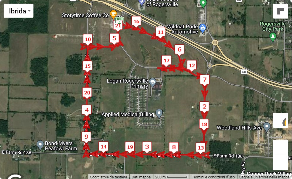 race course map Run for the Ranch 2022