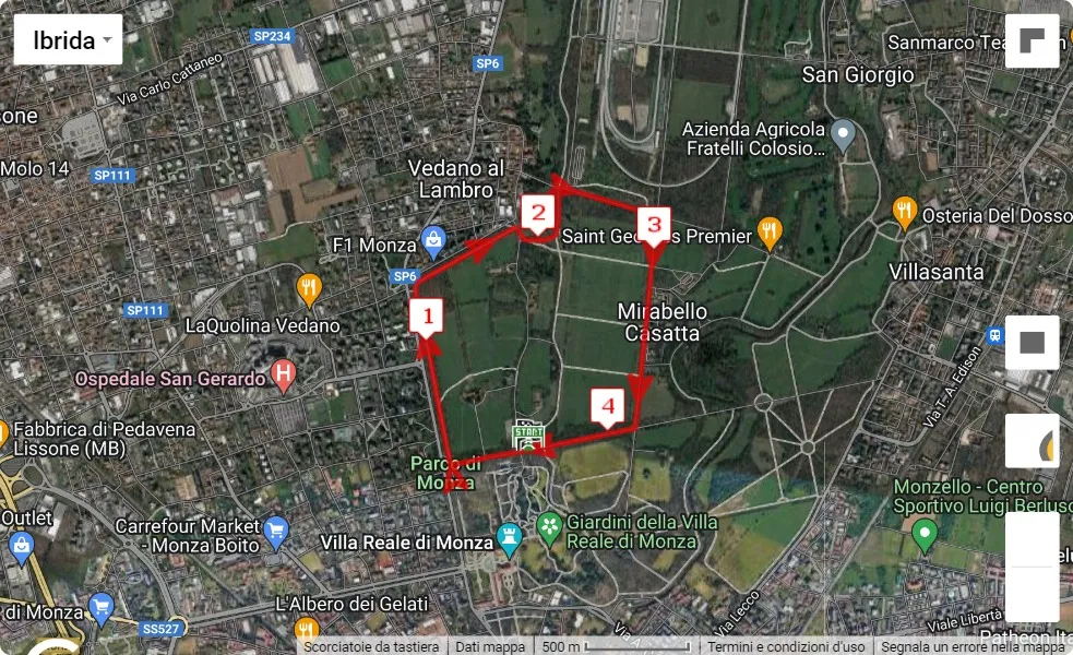 7° Run for Life - Monza, mappa percorso gara 5 km