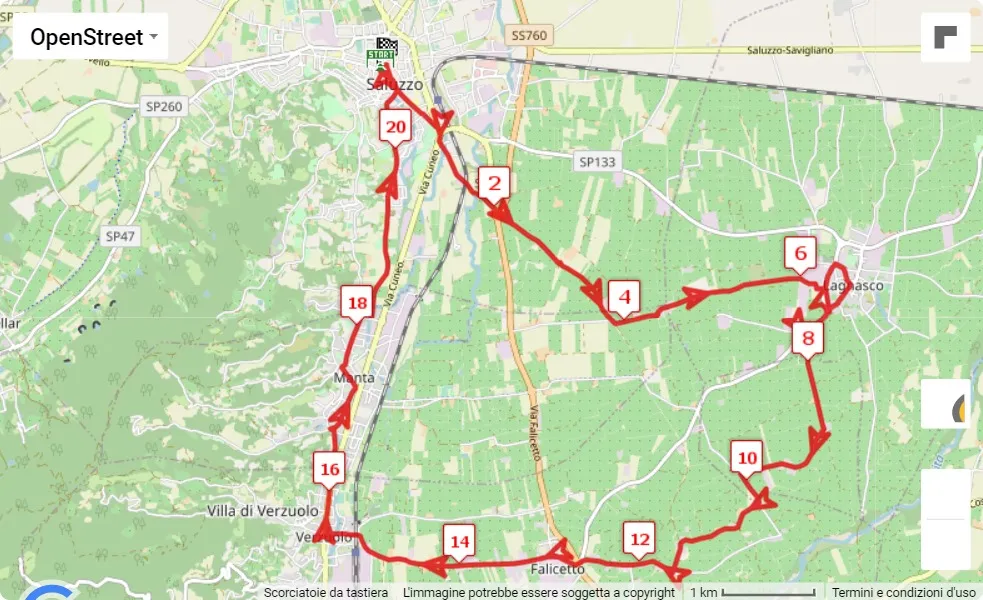 race course map 8° La Mezza del Marchesato