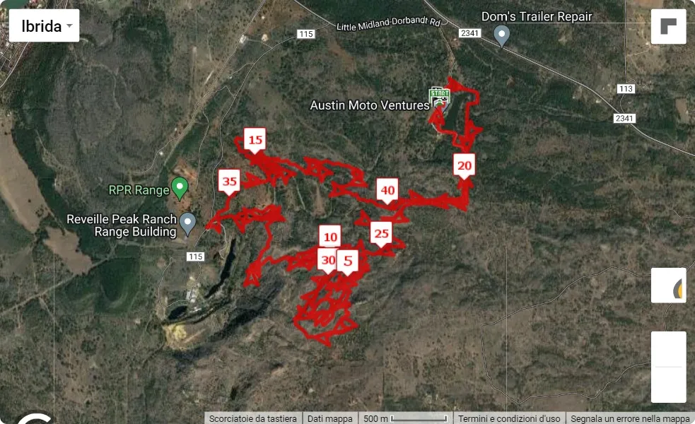 Pandora's BoX of RoX Trail Run 2023, 42.1951 km race course map