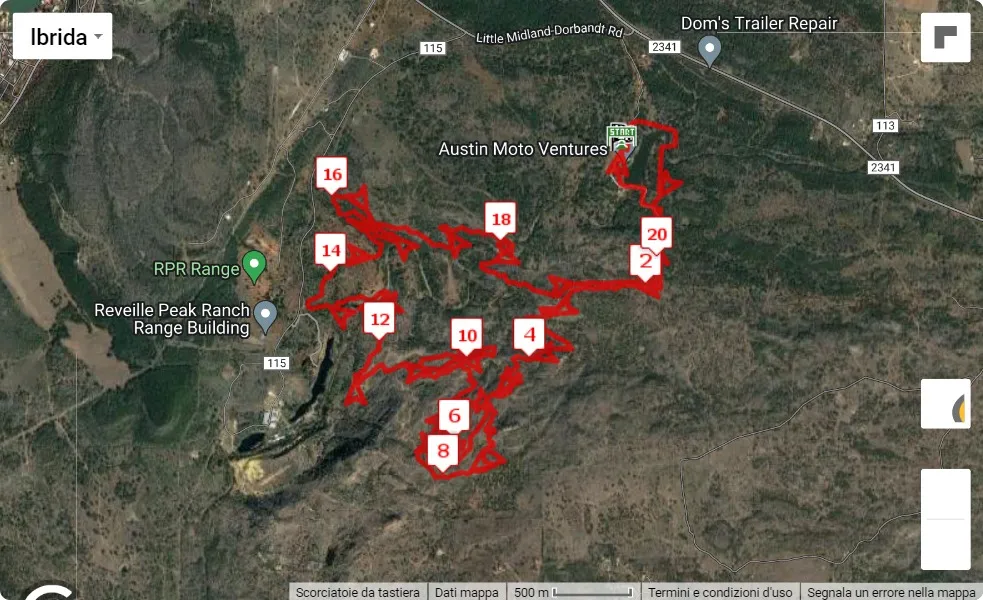 Pandora's BoX of RoX Trail Run 2023, 21.0779 km race course map