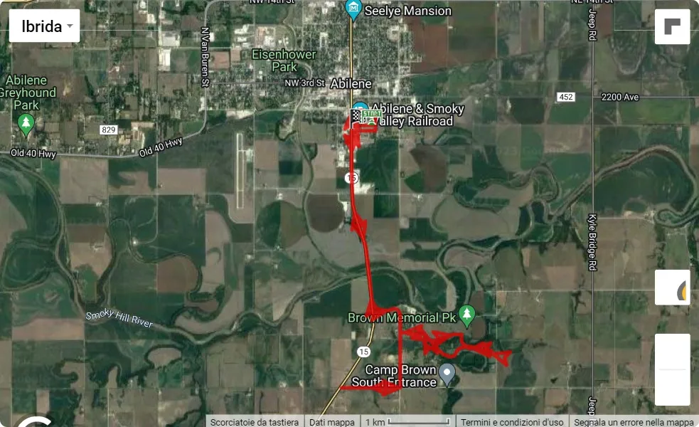 Eisenhower Marathon 2023, mappa percorso gara 21.0975 km
