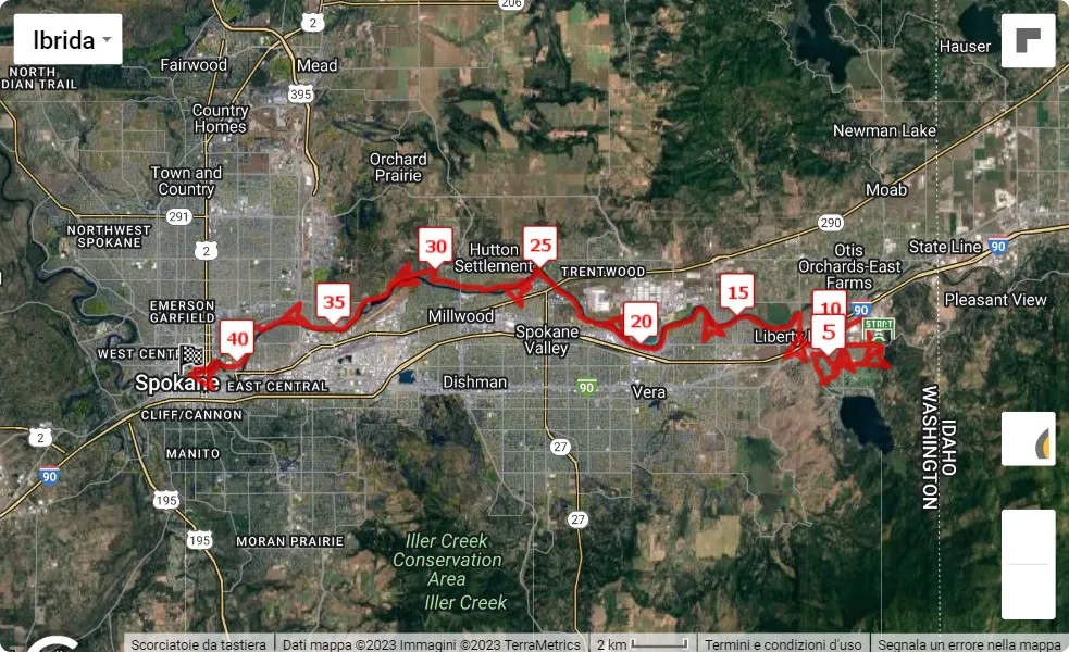 race course map Windermere Marathon and Half Marathon 2023