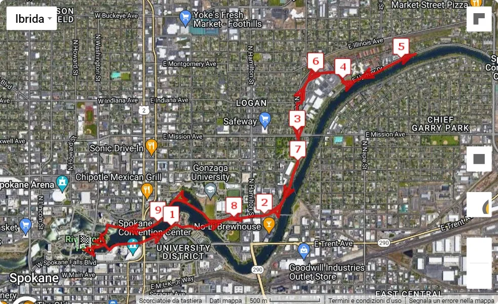 Windermere Marathon and Half Marathon 2023, 10 km race course map