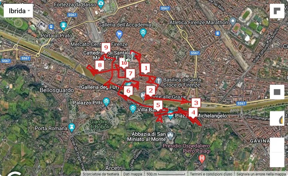 Cetilar Run Notturna di San Giovanni 2023, 9.9 km race course map