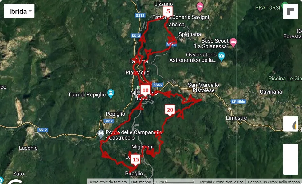 SEGNAVIE RUN 2023, 25 km race course map