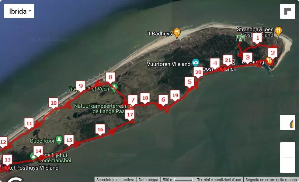 Stortemelk Halve Marathon 2023, 21.0975 km race course map