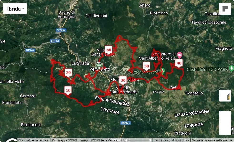 4° Verghereto Trail 2023, 65 km race course map