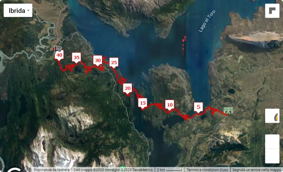 Ultra Paine 2023, 42.195 km race course map