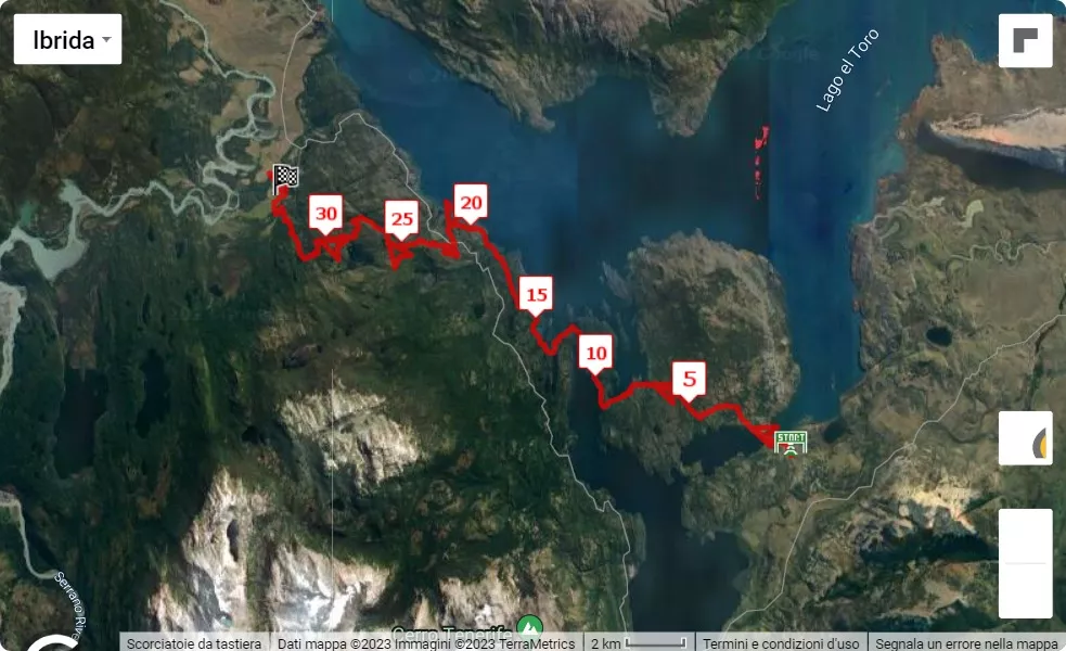 Ultra Paine 2023, 35 km race course map