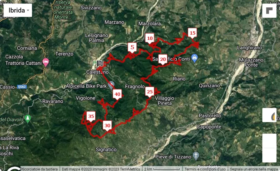 16° Tartufo Trail Running, 43.6 km race course map