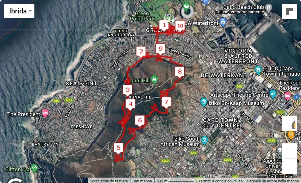 Cape Town Trail Marathon 2023, 11 km race course map