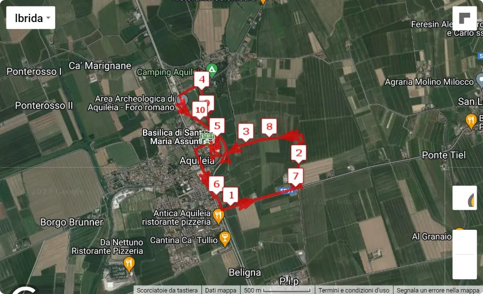 3° Mytho Marathon, 10 km race course map