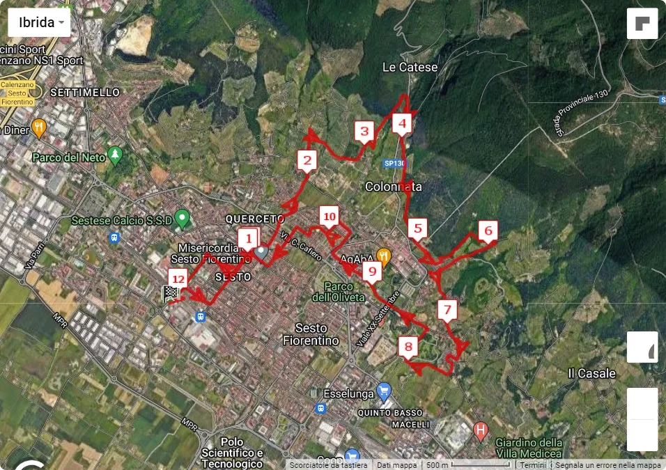 7° Trofeo BigMat Palastreto, mappa percorso gara 13 km