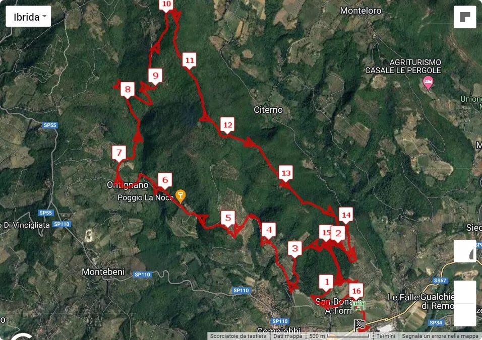 4° Vitello Trail - 2° Vitello RunBike, mappa percorso gara 16.5 km