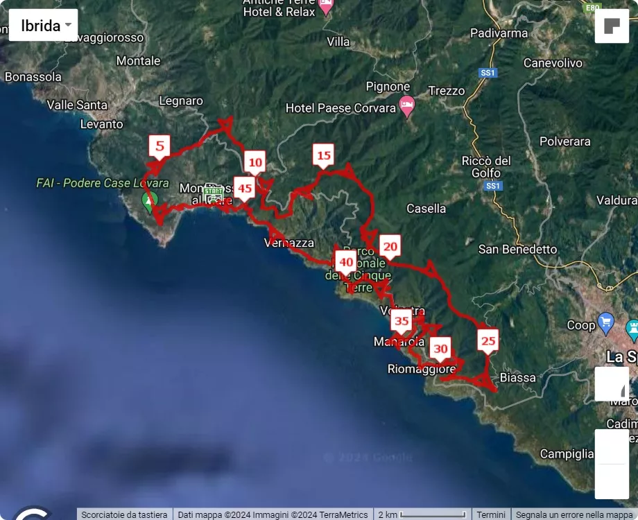 8° SciaccheTrail, 47 km race course map