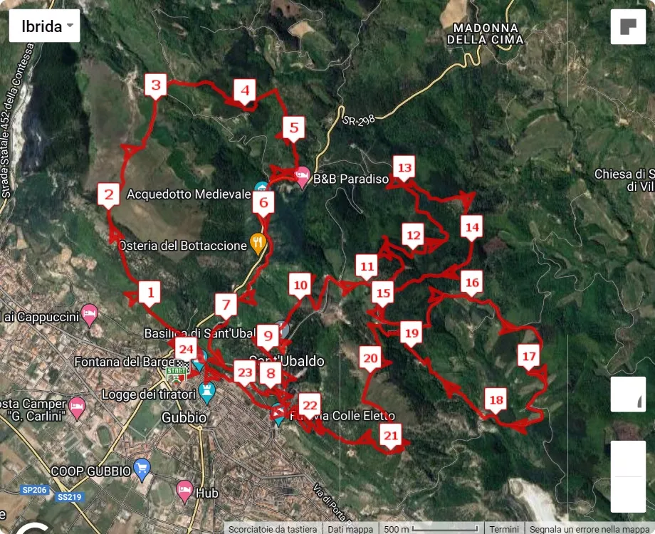 race course map 360 Assicura - 3° Trail Città di Pietra
