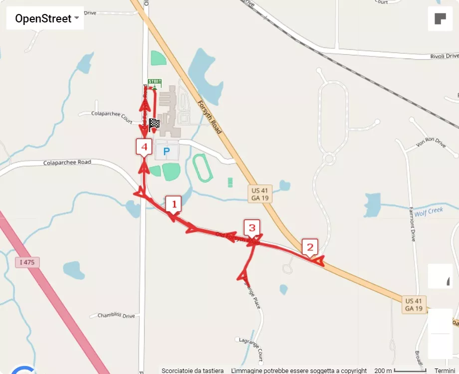 mappa percorso di gara Cherry Blossom Road Race 2024
