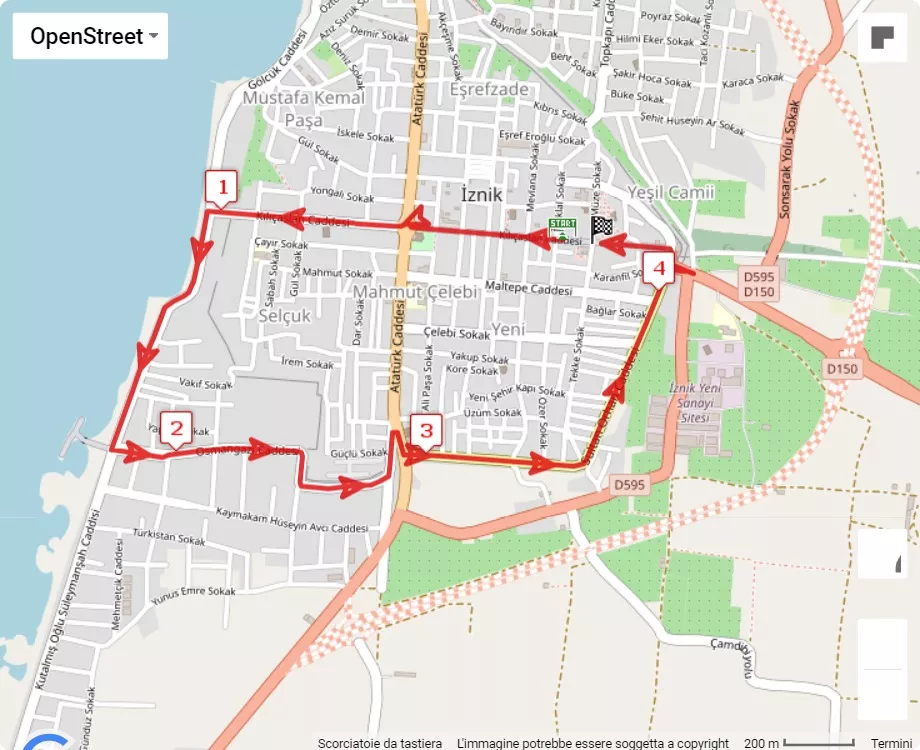 2024 Iznik Ultra Marathon, mappa percorso gara 5 km