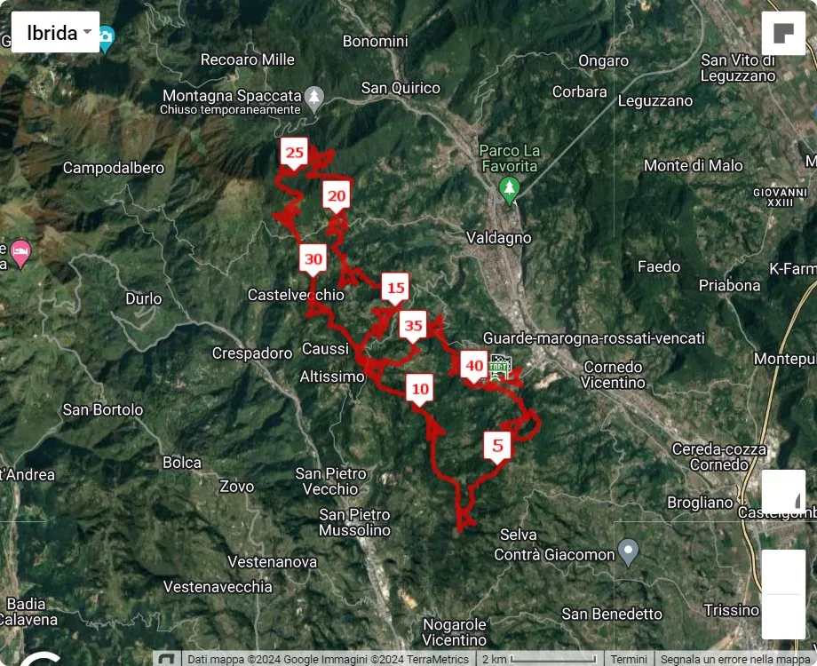 mappa percorso di gara Wild Trail 2024