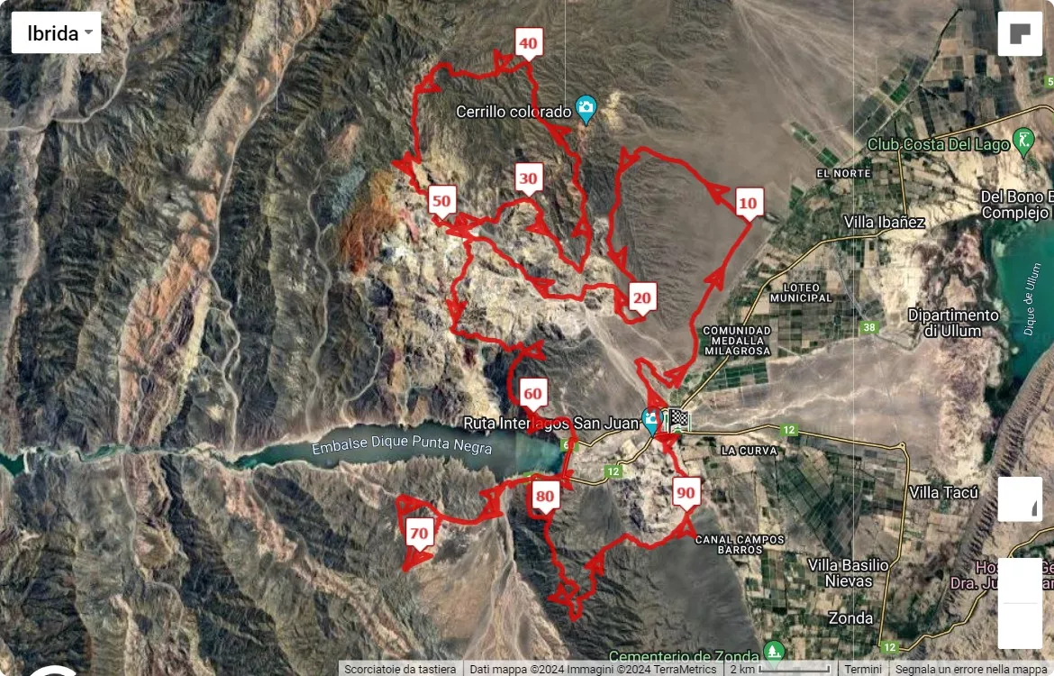 race course map Desafio Punta Negra Trail