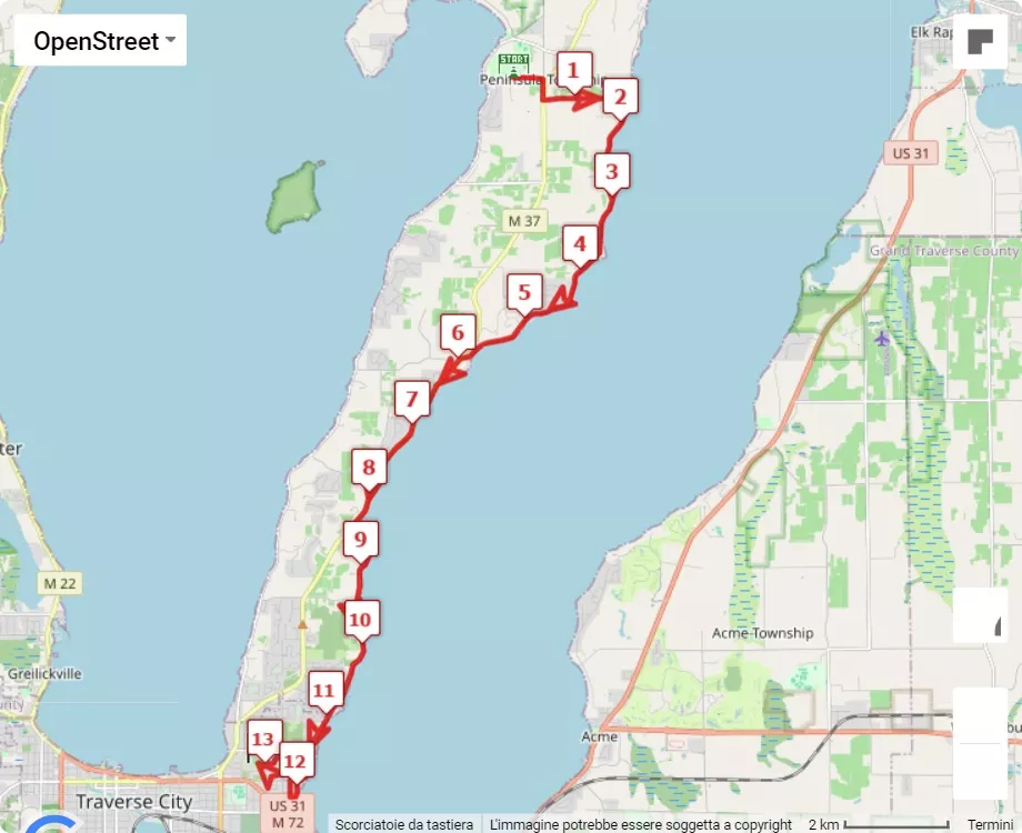 Bayshore Marathon 2025 HalfMarathon course