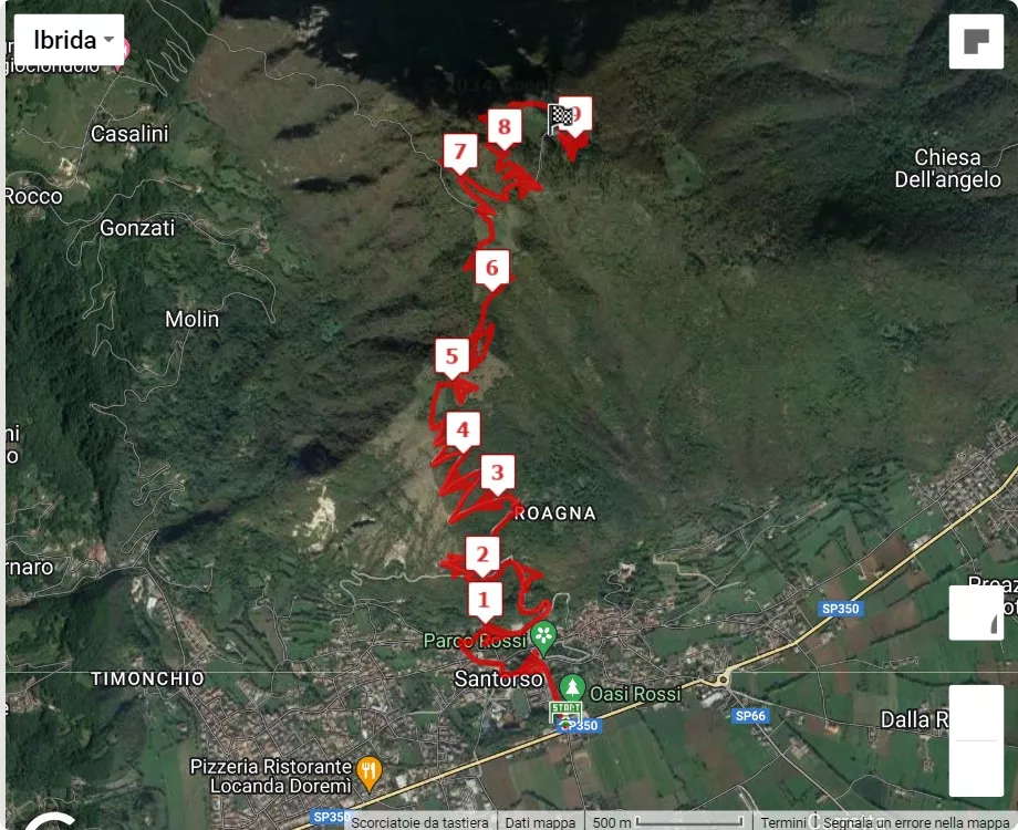 race course map 2^ Gian Ottica Suman Trail