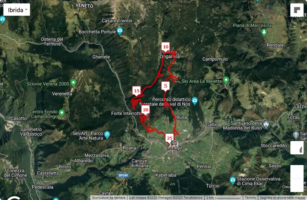 10° StrafeXpedition, mappa percorso gara 25 km