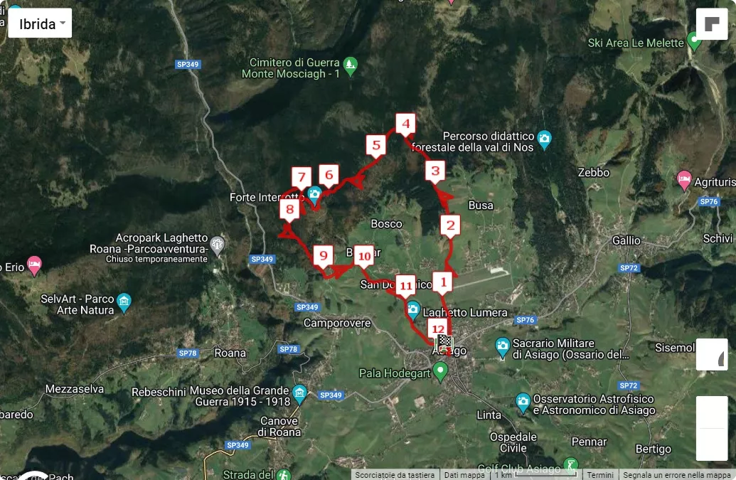 10° StrafeXpedition, mappa percorso gara 12 km