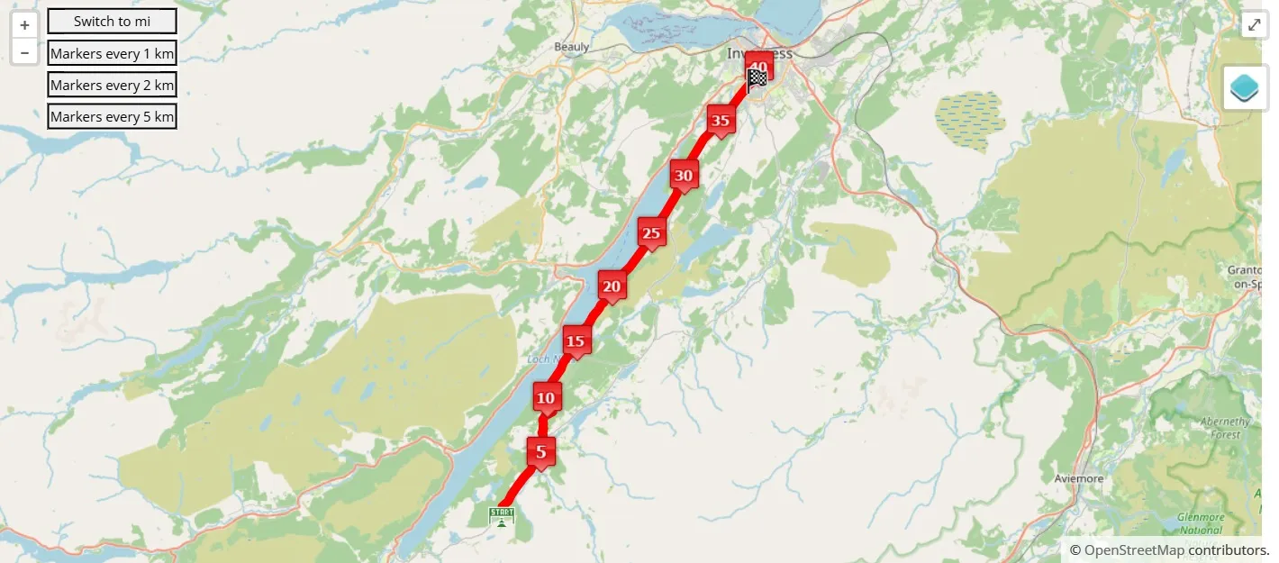 Baxters Loch Ness Marathon 2026 course preview