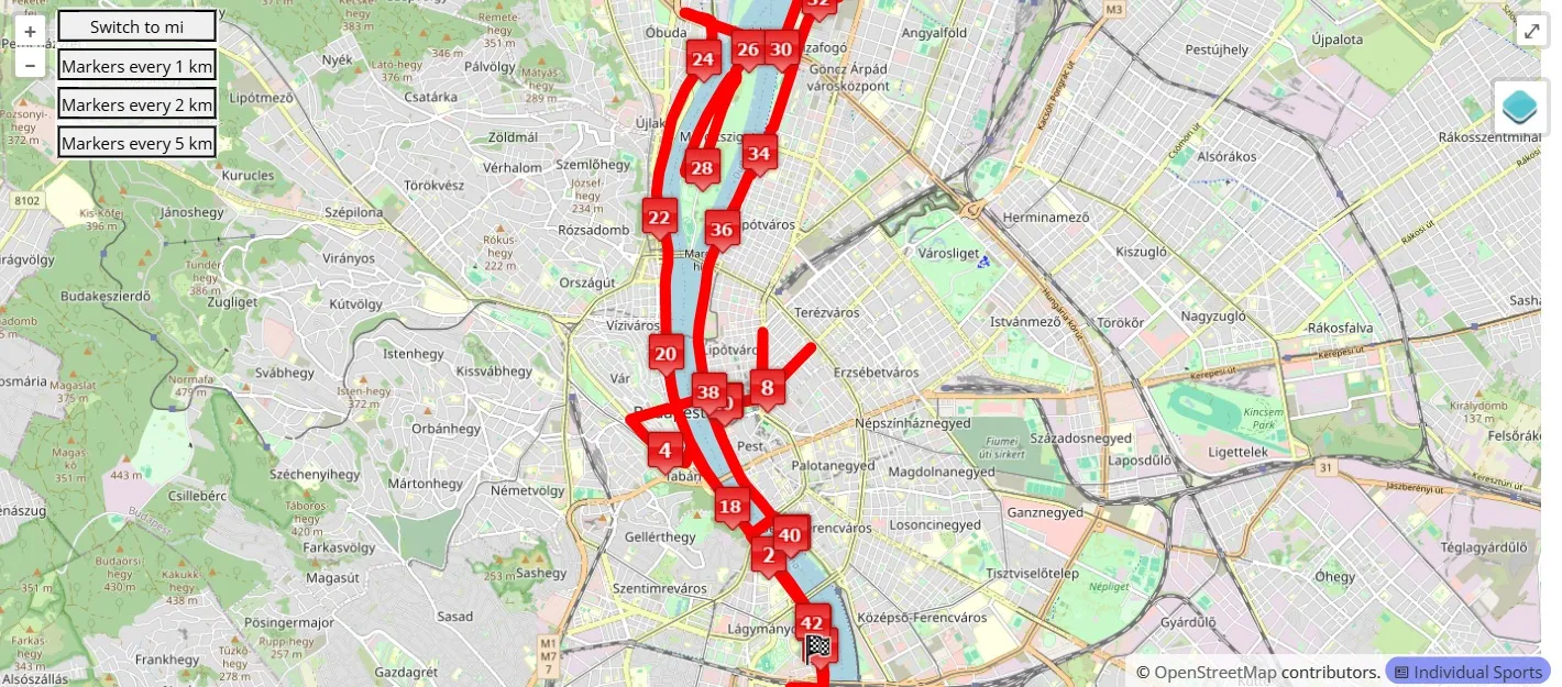 41th Spar Budapest Marathon course preview